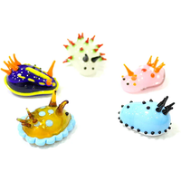 Rare Cute Mini Marine Molluscs Glass Figurine Aquarium Decor Creative Sea Hare Tiny Statue Funny Aplysia Sealife Animal Ornament
