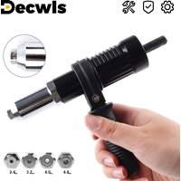 Electric Rivet Gun Adapter,2.4-4.8mm Conversion Head for Cordless Riveting Tools,with Hex Shaft,for DIY Projects,Rivet Gun Tool