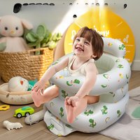 2025 New Inflatable Baby Seat with Full Enclosure, Comfortable PVC Sit Me Up Baby Chair, Built in Air Pump Blow Up Sitting Sofa