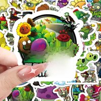 AliExpress Bandai 10/30/60PCS Plants vs. Zombies,PVZ Stickers Funny Shooting Game Graffiti Sticker Laptop Guitar Car Bike Cartoon Decals Kids Toys