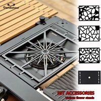 Pandatour Blackened Camping Equipment IGT Stove Accessories Gas Stove Modification Cover Plate Stove Plate DIY Creativity