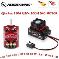 Hobbywing QincRun 10BL120A ESC w/540 ICON 4.5T 6.5T 8.5T 10.5T 13.5T 17.5T 21.5T Sensored Brushless Motor for 1/10 RC Drift Car
