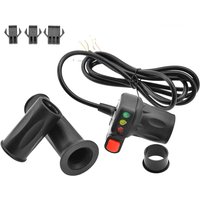 AliExpress NONE 36V/48V Ebike Twist Throttle Handle Right and Left Electric Bike Handlebar Throttle Grip with Battery Indicator Power Switch