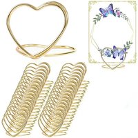 Metal Place Card Holders Photo Clip Stands Wedding Table Number Name Sign Stand for Wedding Birthday Party Home Decoration