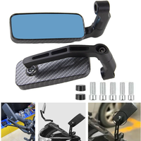 AliExpress 1 Pair Motorcycle Bar End Side Rearview Mirrors For Scooter ATV Motorbike Bike Handlebar Anti-Glare Blue Glass Rear View Mirror