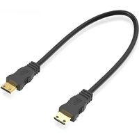 Ultra Short Mini HDMI to Mini HDMI Cable Cord 15CM Video Converter Cord 1080p for Projector HDTV Display Laptop Digital Camera