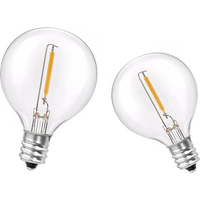 6/25 Pcs G40 LED String Light Bulb LED Lamps Tungsten LED Bulbs E12 Base Socket Holder Bulb For Home
