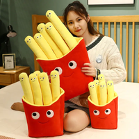30-50cm Lovely French Fries Plush Toys Cartoon Real Life Food Pillow Stuffed Soft Dolls Birthday Gifts