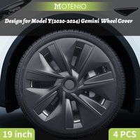 4 Stück Gemini Radabdeckungsdesign für TESLA Model Y Fahrzeugkappe, vollständige Abdeckung, Radkappen, 19 Zoll, dekoratives Automobilzubehör
