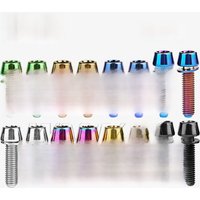 AliExpress Wanyifa Titanium Ti Bolts M5x16 18 20mm for Bicycle Stem Allen Hex Tapered Head Bolt with Washer 2pcs