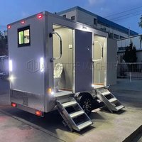 Allbetter Luxury Camping Caravan Bathroom Portable Restroom Outdoor Shower Toilet Trailer Luxury With Wheels for Sale