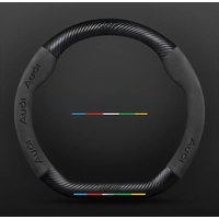 Carbon fiber Suede Anti-slip Car Steering Wheel Cover For Audi Sline Q3 Q5 Q7 Q8 A1 A3 A4 A5 A6 A7 A8 RS3 RS4 RS5 S3 S4 S5 S6 TT