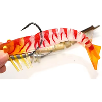 TAKEDO High Quality LV01B Sea Bass Shrimp Bait 120mm 17g VMC Hook Soft Bait Fishing Lures Fishing Shrimp Lure