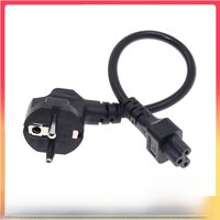 European CEE7/7 to IEC C5 Power Cords 10A / 16A, H05VV-F 0.75mm Cable ,Short EU Schuko to C5 Power cord,1ft/30cm