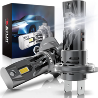 Katur 2Pcs Turbo H7 LED Lights 1:1 Mini Size Head Lamp Wireless 16000LM LED Chips H7 Car LED Headlight Bulb 6000K White 12V