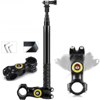 AliExpress ZYOX Motorcycle Holder Handlebar Mount Bracket For Insta360 X3 X4 Action Camera Accessories Bicycle Mount Bracket For GoPro 12 11 10