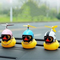 AliExpress NONE Car Broken Wind Helmet Small Yellow Duck Car Decoration Accessories Wind-breaking Wave-breaking Duck Cycling Decor Goods Gift