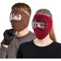 AliExpress NONE Winter Windproof Anti -dust Full Face Mask Cycling Ski Breathable Masks Eye Shield High Definition Anti Fog Goggles Hood Cover