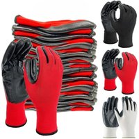 2024 Nylon Safety Working Gloves Premium Nitrile Coated Builders Excellent Grip Gardening Grip Industrial Protective Work Gloves