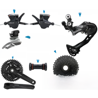 AliExpress Shimano SHIMANO ALIVIO M3100 3x9 Speed Groupset with Shifter and M2000 Front REAR DERAILLEUR HG200 Cassette Sprocket Chains Crankset BB