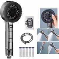 4 Modes High Pressure Water Saving Shower Head One-Key Stop Water Massage Sprayer Set With Filter Element Bathroom Accessories