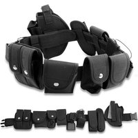 Tactical 10-in-1 Utility Tactical Belt with 9 Commonly Pouches 800D Nylon Fabric Heavy Duty Belt Security Military Hunting Gear