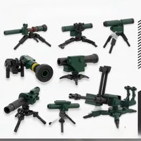 WW2 Military Army Russian Anti Tank Missile Soldier Figures Accessories Building Blocks Antiaircraft Machine Gun Bricks Toy Gift