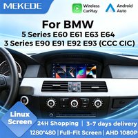 MEKEDE EU-Lagerbestand Autoradio 8,8 Zoll Kabelloses Carplay-Navigationsdisplay für BMW 5er E60 E61 E63 3er E90 E91 E92 E93 WIFI BT Android Auto Multimedia-Player Unterstützt SWC Idrive Mirror Link