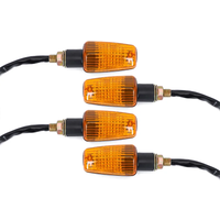 6 Volt Motorcycle Turn Signal Light Blinker Indicator w/ Amber Lens LED Bulb Universal Fits For Most Motorcycle