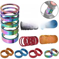 6Pcs MTB Bicycle Headset Spacer Bicycle Fork Spacer Aluminum Alloy Sturdy Durable Bike Headset Tools for 28.6mm Front Fork Bike