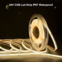 Bande lumineuse LED COB IP67, étanche, 480 LED s/m, ruban Flexible haute densité, 3000K 4000K RA90, DC24V, répertorié UL