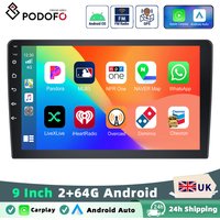 Podofo Wireless CarPlay Android Auto Car Stereo Radio 9Inch 2 Din HD Universal Stereo Multimedia Player BT GPS WIFI image 4