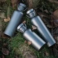 AliExpress 600ml 750ml Titanium Water Bottle Outdoor Camping Supplies Tourism Sports Cycling Hiking Camping Water Bottle
