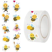 500pcs Cartoon Bee Reward Sticker Roll Labels Sticker for Wedding Gift Decor Envelope Sealing Scrapbooking