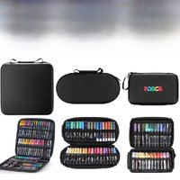 POSCA Pen Case 24/36/48/72 Holes Stationery Bag Art Paint Brushes Aesthetic Makers Empty Carrying Organizer Box for School