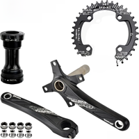 AliExpress GOLDIX Bicycle Crank Chainring 104BCD MTB Bike Crank Aluminum Alloy with Bottom 170mm Crank Black 32T 34T 36T 38T Plate