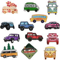 AliExpress NONE Cute Cartoon Car Motorcycle Bicycle Emblem Clothing Accessories Badge Sticker Embroidered Embroidery Sticker Iron-on Patches
