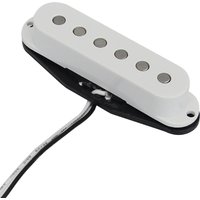 FLEOR 1PCS Single Coil Pickup Alnico 5 White ST Electric Guitar Pickup 50/50/52mm Flat Pole Pieces