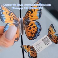 Custom Butterfly Shaped Business Cards Creative Flyer Free Disgn Printing Folded Mirror Flyers Advertising Strategy small busine