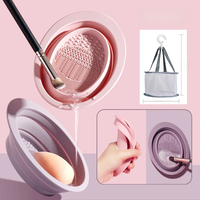 Makeup Brushes Egg Blender Puff Cleaner Washing Cleaning Bowl Air Drying Net Set For Make Up Powder Eyeshadow Blushe Cleaner