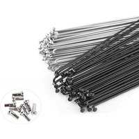 High quality 36pcs Bicycle Stainless Steel Spokes High Strength 14G J Bend with Nipples MTB/Road Bike Spokes170mm-300mm BZN001