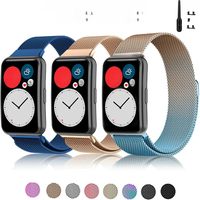 Milanese Band For Huawei Watch FIT Strap smart Magnetic Loop stainless steel metal bracelet for Huawei Watch fit 2 Accessories