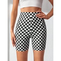 AliExpress bangniweigou Bangniweigou Biker Shorts Cycling Black&white Checker Printed Fitness Jogging Bottoms Plaid