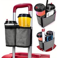 1pc Luggage Trolley Cup Holder Removable Luggage Cup Cover Travel Portable Drink Cup Cover Multifunctional Storage