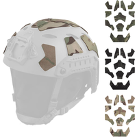 11Pcs Tactical Helmet Magic Sticker Airsoft Helmet Patches Hook and Loop camo Sticky for FAST SF High-Cut Helmet Accessories