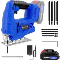 Electric Jigsaw Tool, 800W Power Jig Saws with 1500mAh Battery and Charger,3000SPM Jigsaw with LED,Angle Cut ± 45 °,with 8 PCS Sawblades for Wood Metal Working & DIY image 3