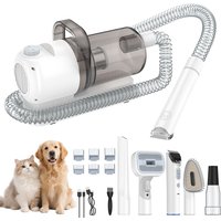 2.5L Multifunctional Pet Grooming Tool AllinOne Dog Vacuum Set Large Capacity Pet Hair Collection Cup Vacuum Cleaner and Clipper Combo
