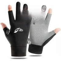 AliExpress NONE LOOGDEEL Fishing Sun Protection Gloves Ice Silk Sports Cycling Running Fishing Gloves Unisex Anti-slip Breathable Anti-UV Gloves