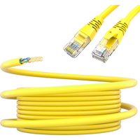 UTP Cat5e Ethernet-Patchkabel mit RJ45-Stecker, gelb, 10 m, 15 m, 20 m, 25 m, 30 m