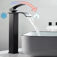 Waterfall Sink Faucet Bathroom Accessories Dual Control of Hot and Cold Bathroom Mixer Tap Washbasin Faucet Set Fixture Home